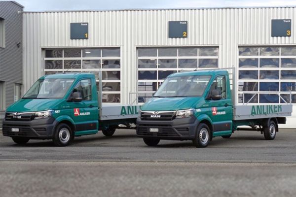 Anliker AG Bauunternehmung mit MAN TGE Transportfahrzeugen